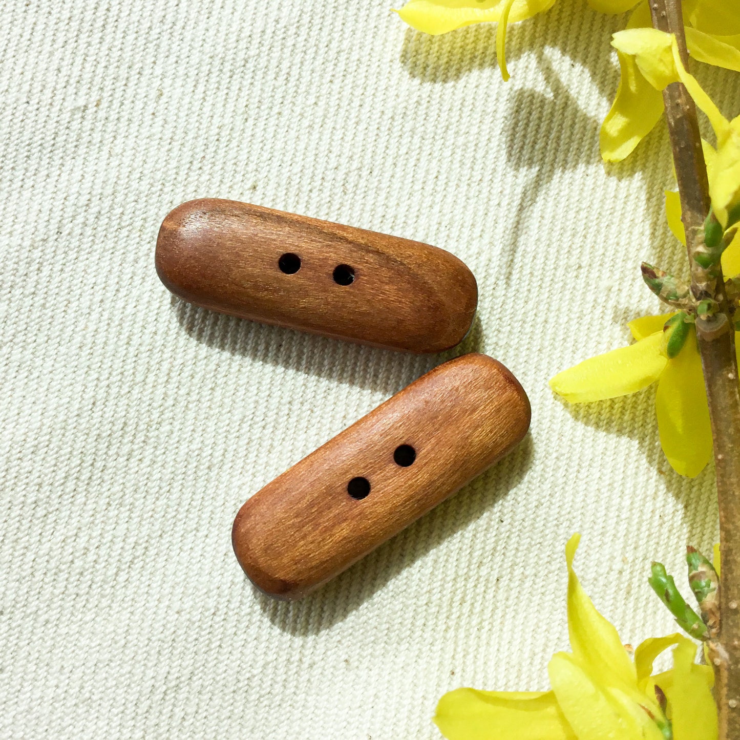 Polished Cherry Wood Toggle Buttons