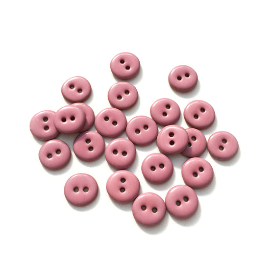 Mauve Ceramic Buttons -1/2"