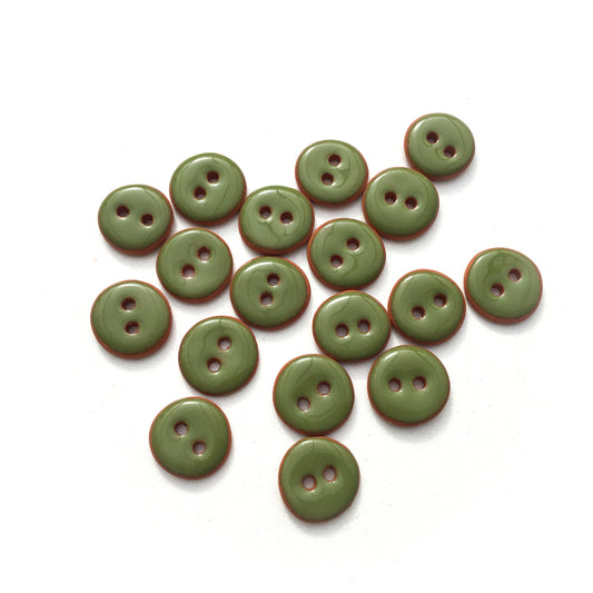 Shamrock Green Ceramic Buttons - 1/2"