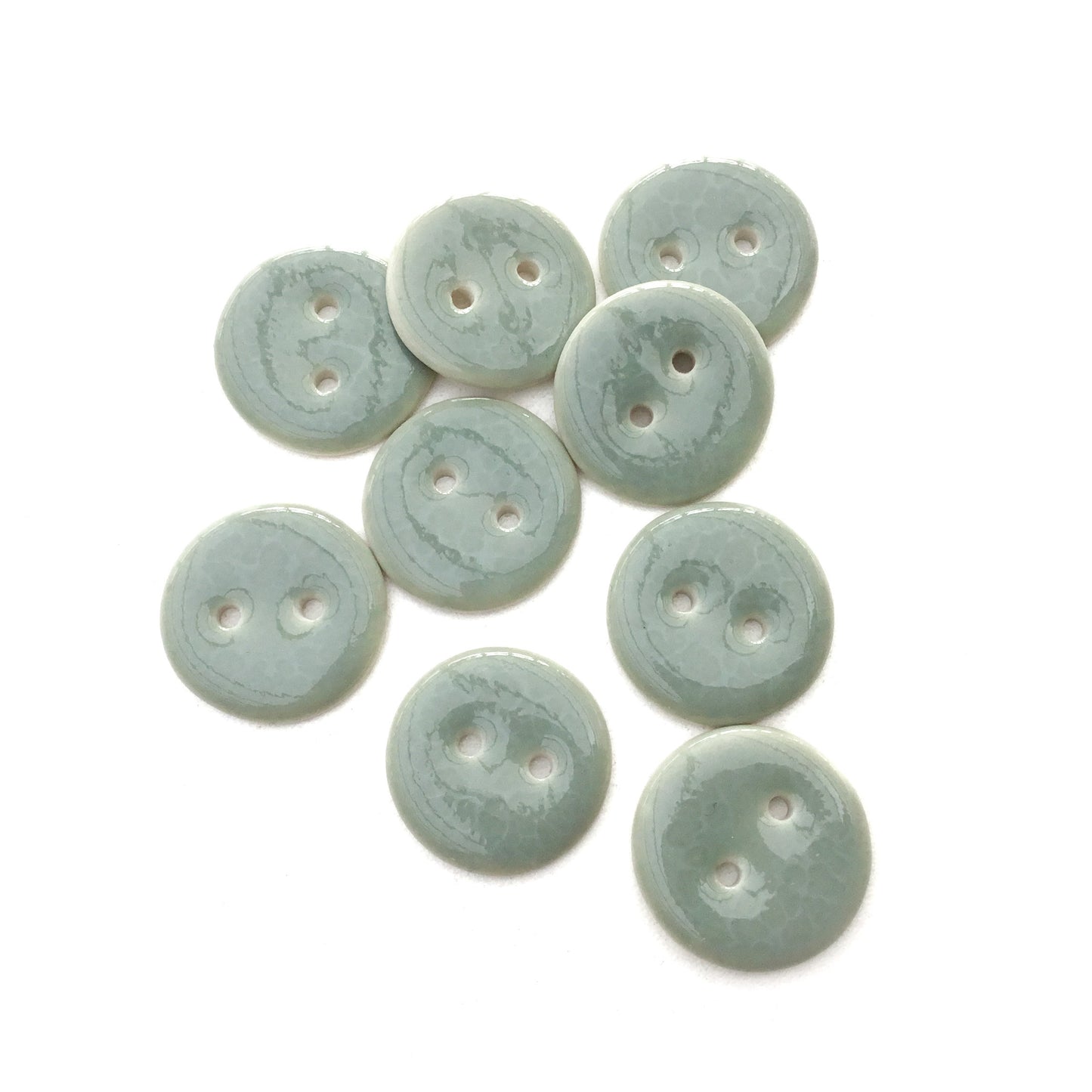 Medium Gray Porcelain Button  7/8"