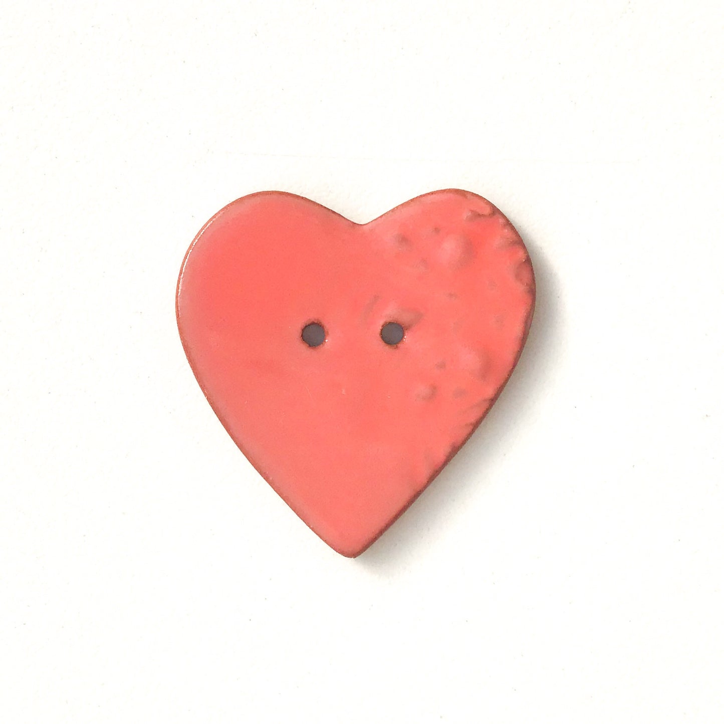 Large Stamped Heart Buttons - Soft Tones Ceramic Heart Buttons - 1 3/8"