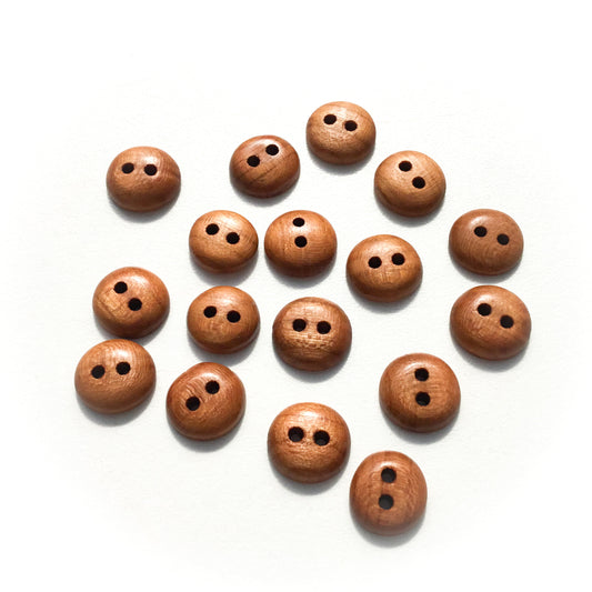 Polished Cherry Wood Buttons - 1/2"