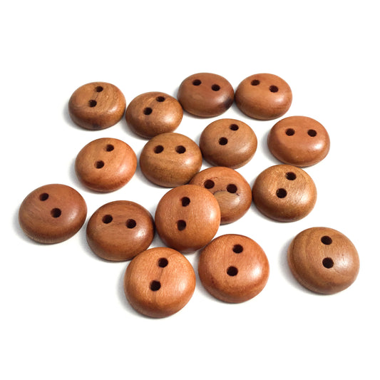Polished Cherry Wood Buttons - 3/4”