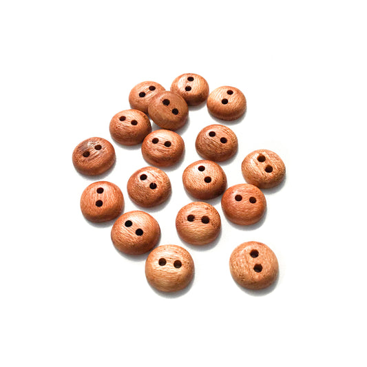 Polished Honey Locust Wood Buttons - 1/2"