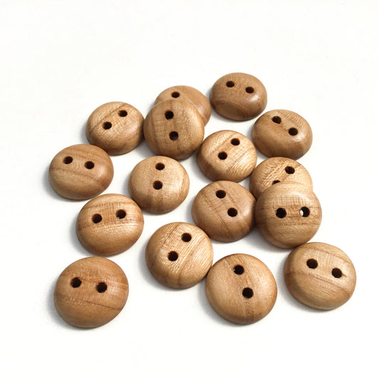 Polished American Elm Wood Buttons - 3/4”
