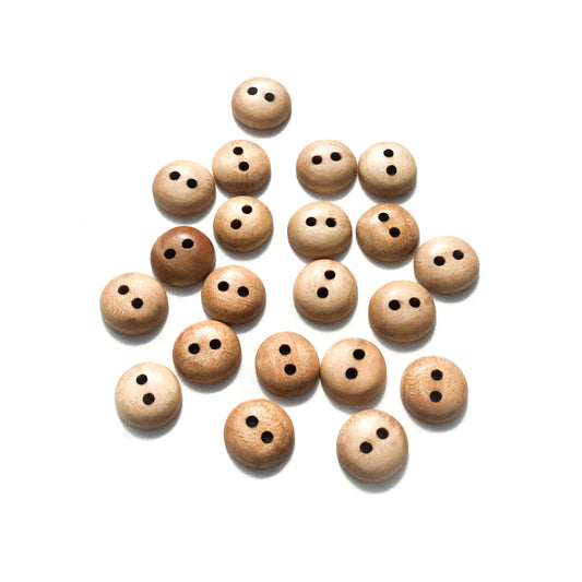 Polished Maple Wood Buttons - 1/2"
