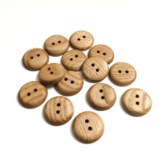 Polished Sassafras Wood Buttons - 1"